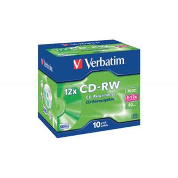Cd-rw 700mb 10 Pack Jewel Case 43148
