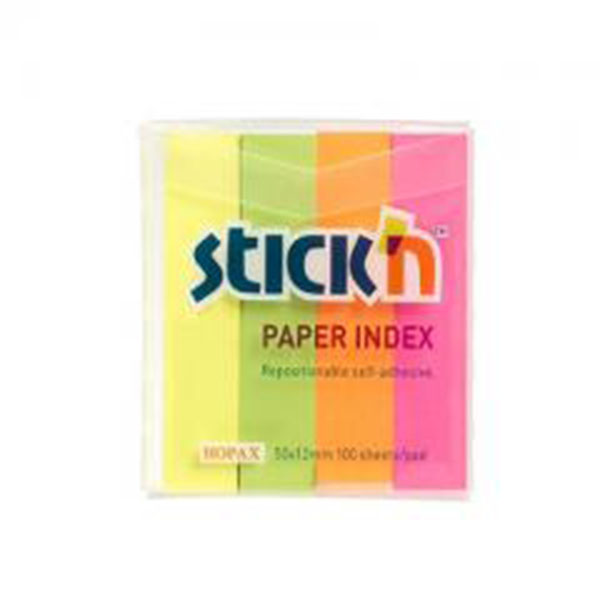 Stick N Index 50x12mm 4 X 25 Sheets Pad