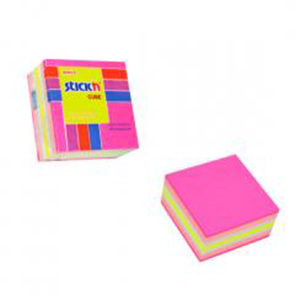 Stick N 76x76mm 400sheets/cube Neon & Pastel