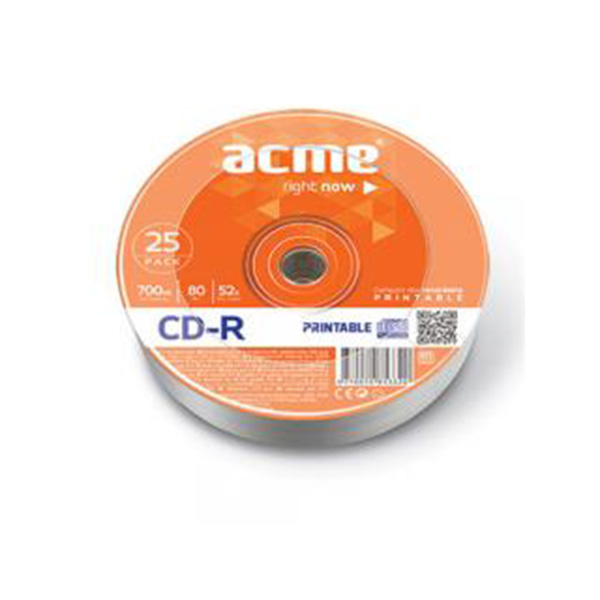 Acme Cd-r 700mb 52x Printables 25pcs Pack