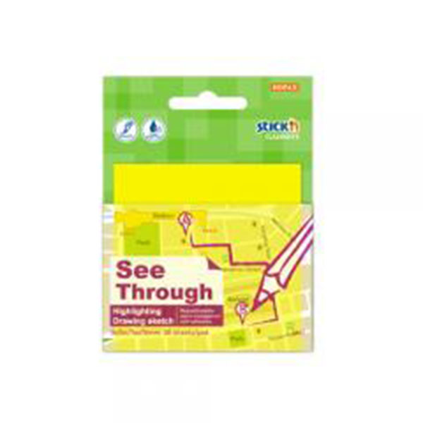 Stick N Clearnote 79x76mm Yellow
