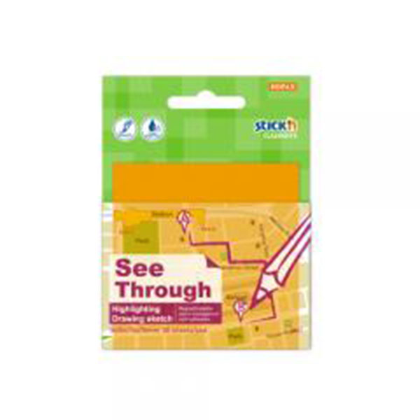 Stick N Clearnote 79x76mm Orange