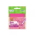 Stick N Clearnote 79x76mm Pink