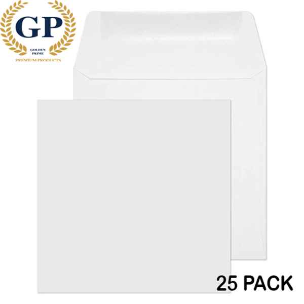 GOLDEN PRIME WHITE ENVELOPES 120X165MM 25PCS
