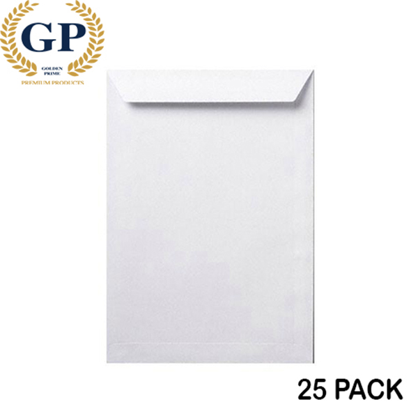 Golden Prime White Envelopes 250x176mm 25pcs