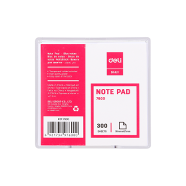 Deli Note Pad 91x87mm W/holder 300 Sheets