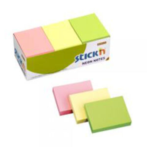 Stick N 38x50mm 100sheets Yellow Green Pink