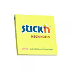 Stick N 76x76mm 100sheets Neon Paper Lemon