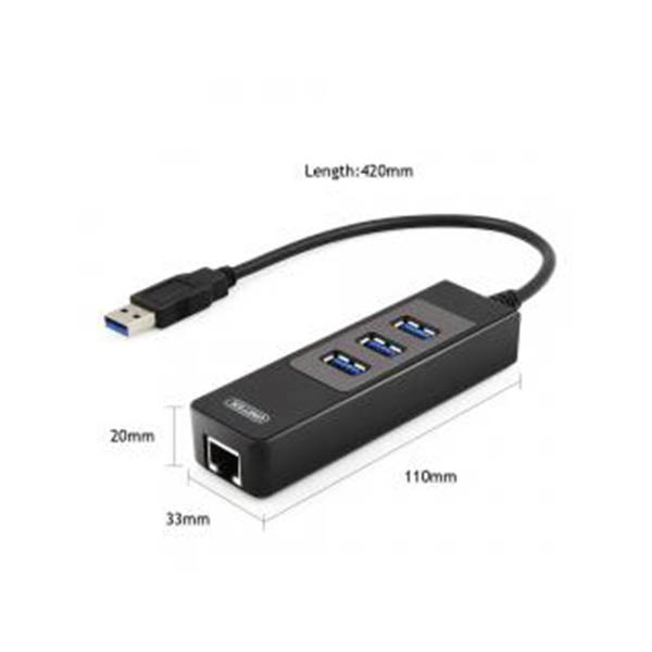 Unitek Y-3045c Usb3.0 3-port Hub Gibabit Lan