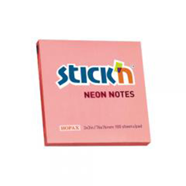 Stick N 76x76mm 100sheets Neon Paper Pink
