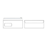 Golden Prime White Envelopes 114x229mm 1000pcs With Window