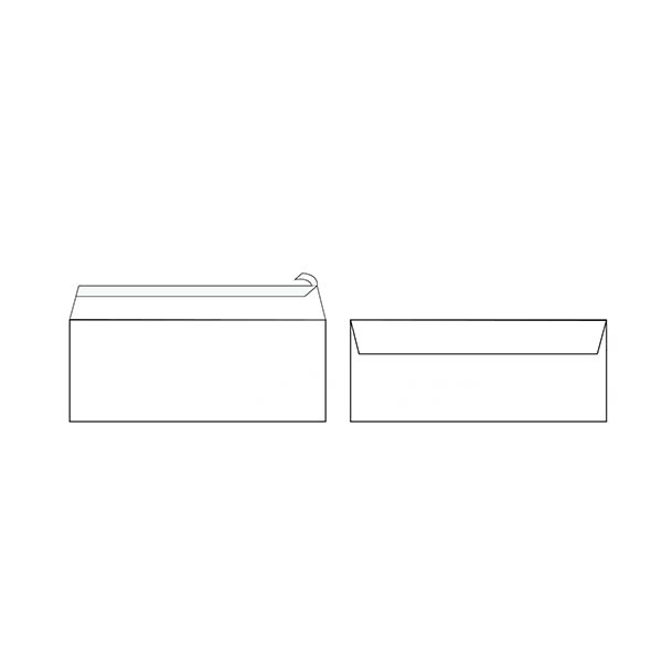 Golden Prime White Envelopes 105x215mm 1000pcs