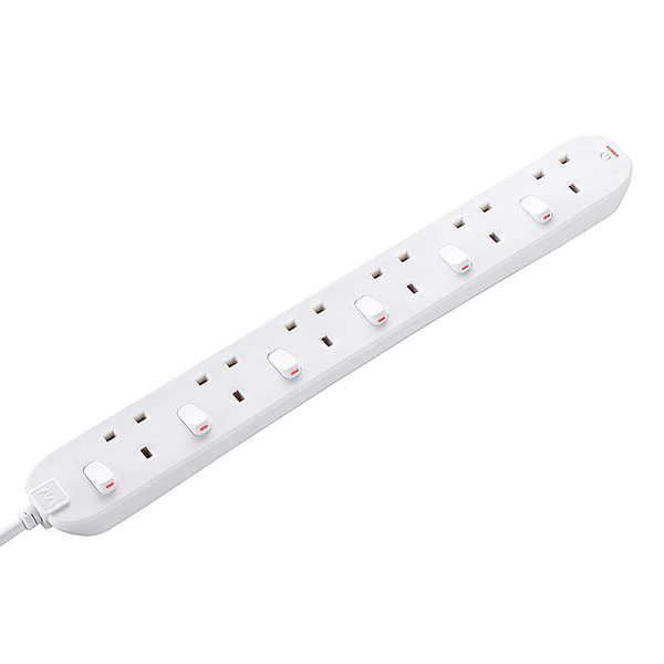 Masterplug Power Extension 6gang 2 Meters Wire