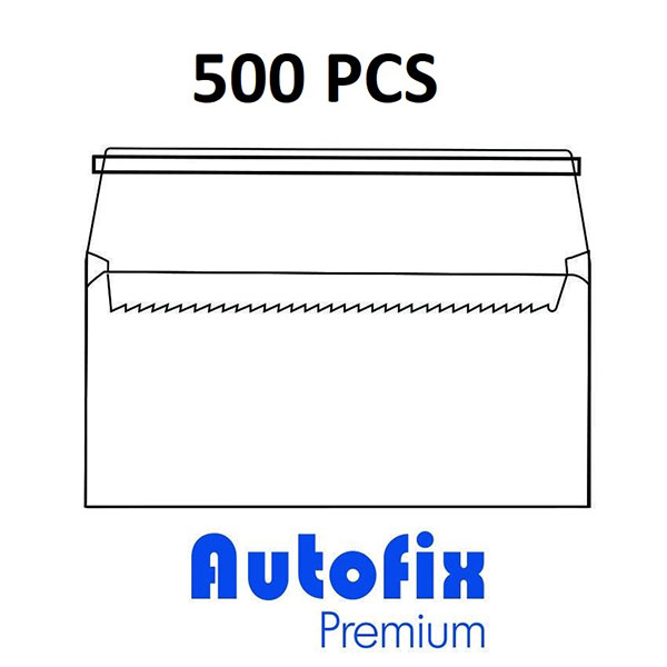 Autofix White Envelopes 110x220mm 500pcs