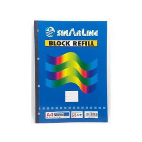 Sinarline Block Refill Pad A4 100sheets Ruled